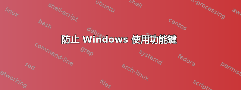 防止 Windows 使用功能键