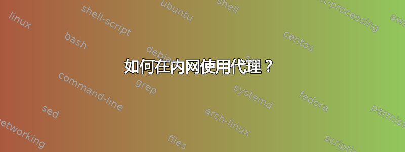 如何在内网使用代理？