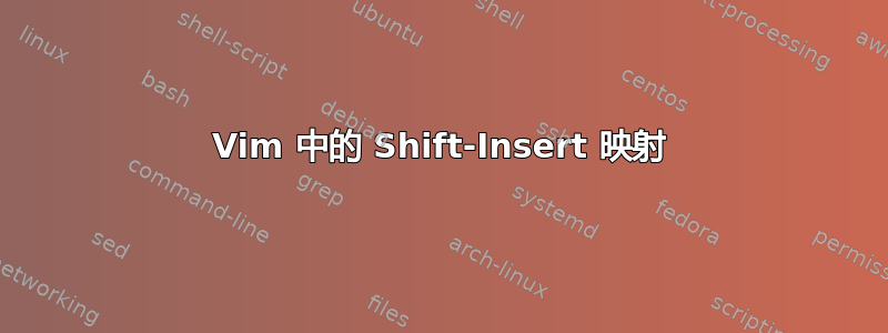 Vim 中的 Shift-Insert 映射