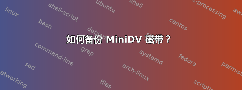 如何备份 MiniDV 磁带？