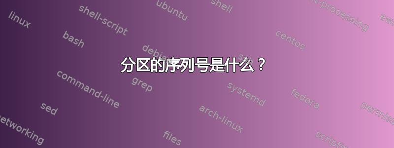 分区的序列号是什么？