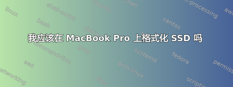 我应该在 MacBook Pro 上格式化 SSD 吗