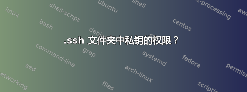 .ssh 文件夹中私钥的权限？