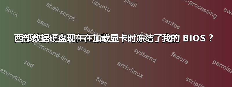 西部数据硬盘现在在加载显卡时冻结了我的 BIOS？