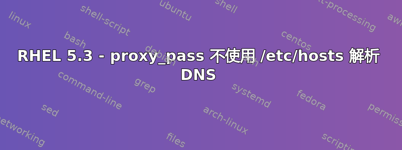 RHEL 5.3 - proxy_pass 不使用 /etc/hosts 解析 DNS