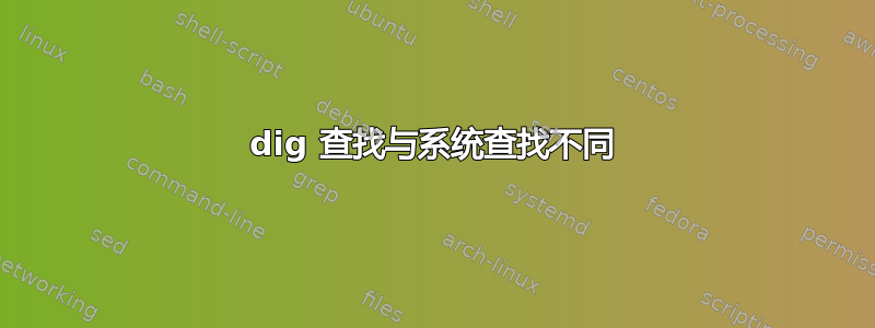 dig 查找与系统查找不同