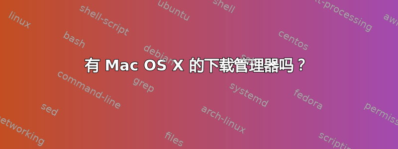 有 Mac OS X 的下载管理器吗？