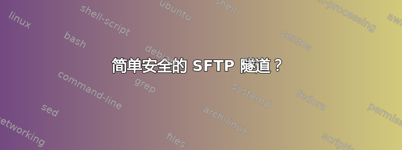 简单安全的 SFTP 隧道？