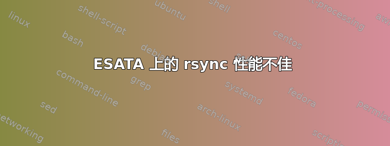 ESATA 上的 rsync 性能不佳