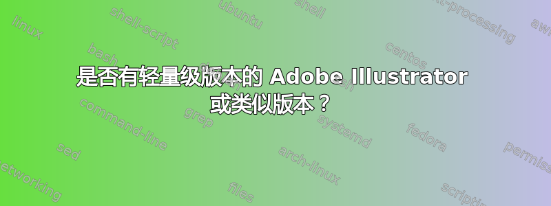 是否有轻量级版本的 Adob​​e Illustrator 或类似版本？