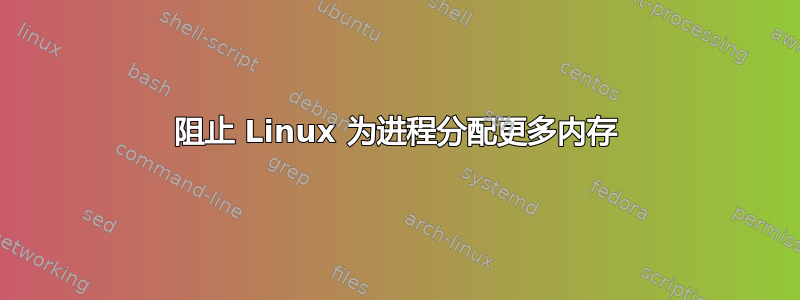 阻止 Linux 为进程分配更多内存