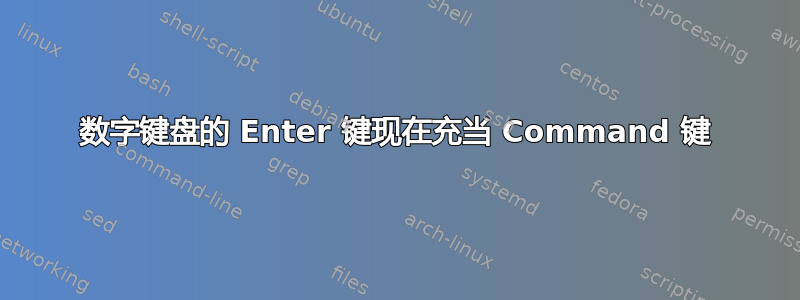 数字键盘的 Enter 键现在充当 Command 键