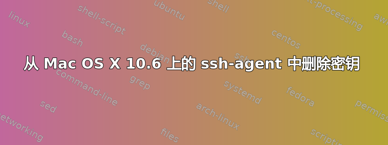 从 Mac OS X 10.6 上的 ssh-agent 中删除密钥