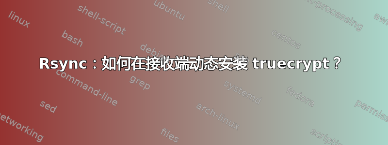 Rsync：如何在接收端动态安装 truecrypt？