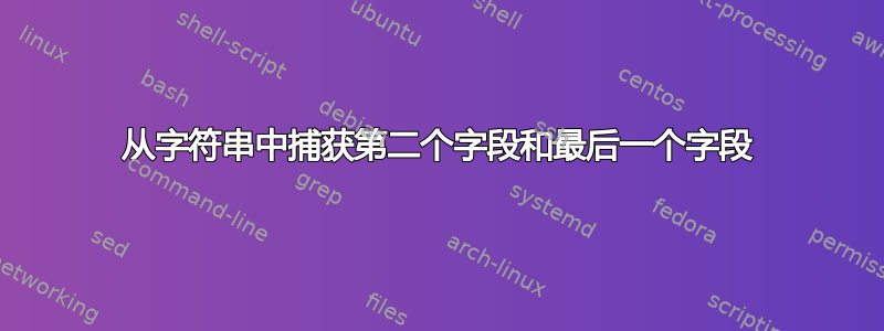 从字符串中捕获第二个字段和最后一个字段