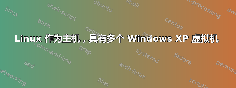 Linux 作为主机，具有多个 Windows XP 虚拟机