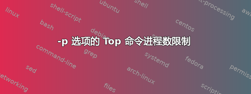 -p 选项的 Top 命令进程数限制