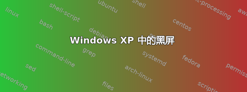 Windows XP 中的黑屏