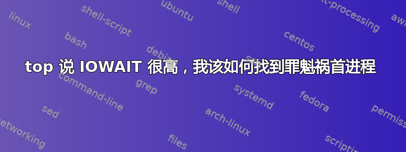 top 说 IOWAIT 很高，我该如何找到罪魁祸首进程