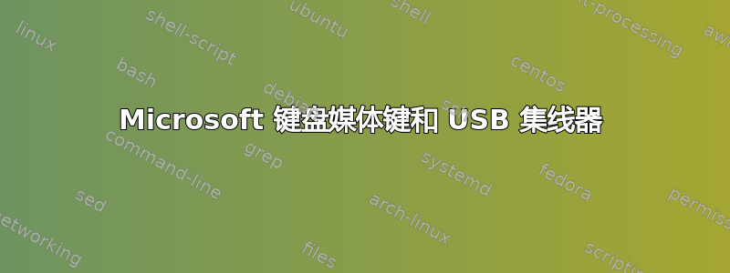 Microsoft 键盘媒体键和 USB 集线器