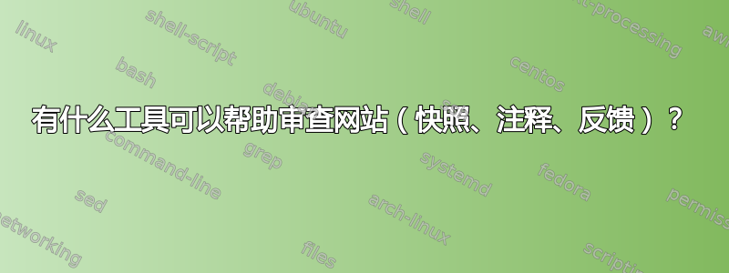 有什么工具可以帮助审查网站（快照、注释、反馈）？