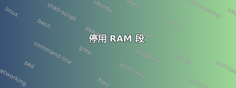 停用 RAM 段