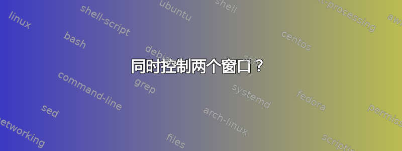 同时控制两个窗口？