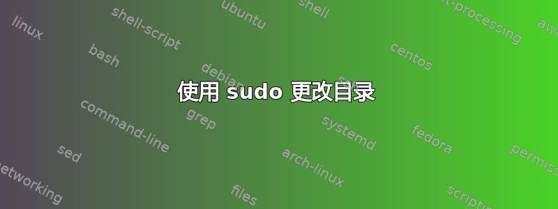 使用 sudo 更改目录