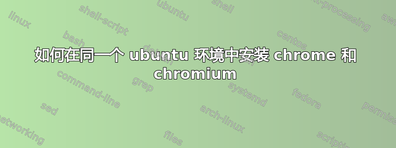 如何在同一个 ubuntu 环境中安装 chrome 和 chromium