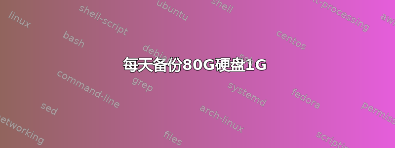 每天备份80G硬盘1G