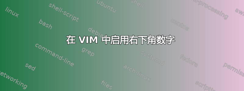 在 VIM 中启用右下角数字