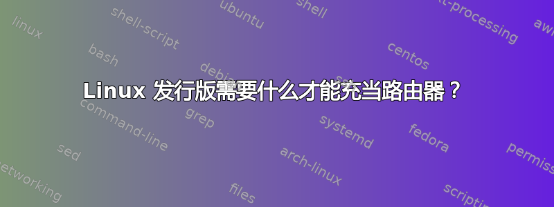 Linux 发行版需要什么才能充当路由器？