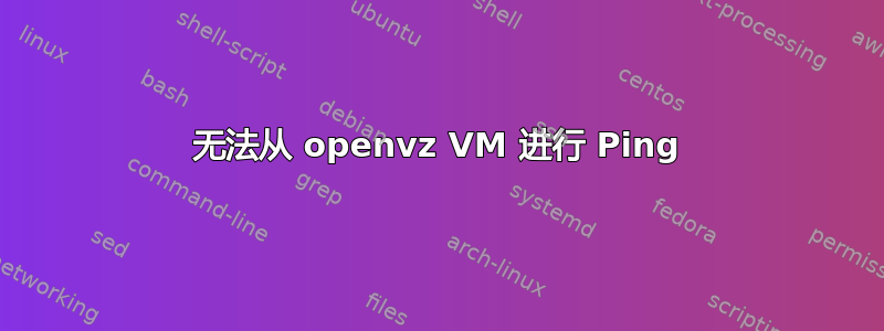 无法从 openvz VM 进行 Ping