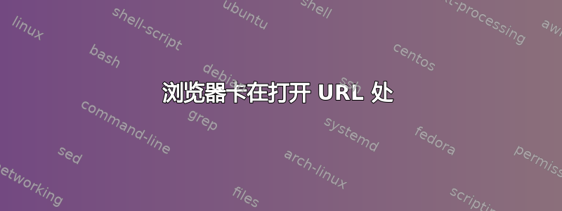 浏览器卡在打开 URL 处