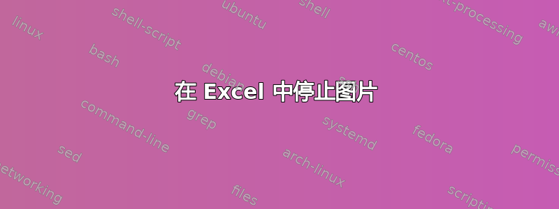 在 Excel 中停止图片