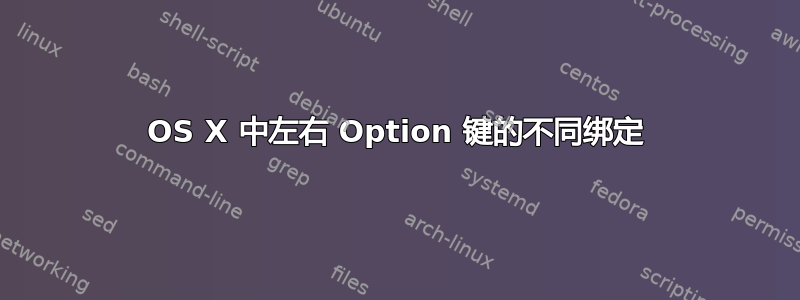 OS X 中左右 Option 键的不同绑定