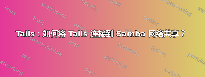 Tails：如何将 Tails 连接到 Samba 网络共享？