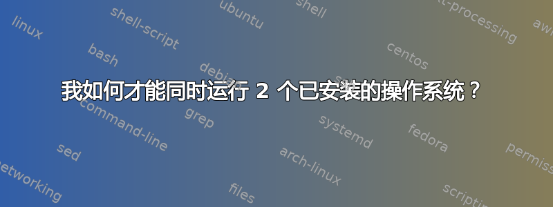 我如何才能同时运行 2 个已安装的操作系统？