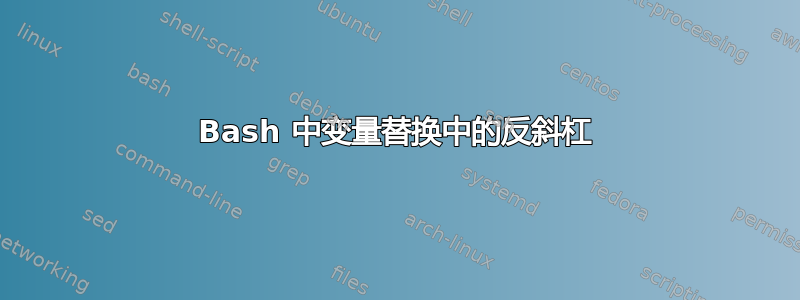 Bash 中变量替换中的反斜杠