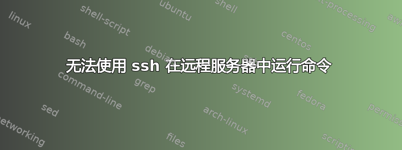 无法使用 ssh 在远程服务器中运行命令