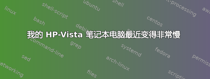 我的 HP-Vista 笔记本电脑最近变得非常慢