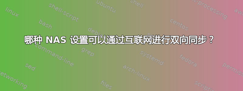 哪种 NAS 设置可以通过互联网进行双向同步？