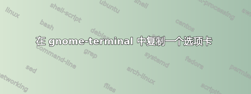 在 gnome-terminal 中复制一个选项卡