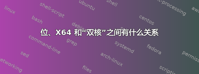 64 位、X64 和“双核”之间有什么关系