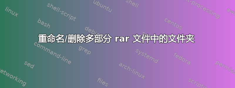 重命名/删除多部分 rar 文件中的文件夹