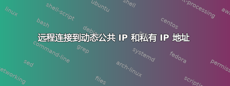 远程连接到动态公共 IP 和私有 IP 地址