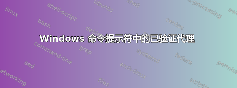 Windows 命令提示符中的已验证代理