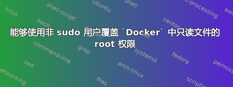 能够使用非 sudo 用户覆盖 `Docker` 中只读文件的 root 权限