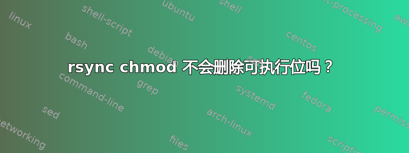 rsync chmod 不会删除可执行位吗？