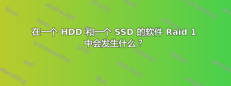 在一个 HDD 和一个 SSD 的软件 Raid 1 中会发生什么？